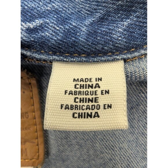 Levis Premium Denim Jacket Mens Medium Trucker Custom Embroidered 221B Sherlock - Picture 11 of 14